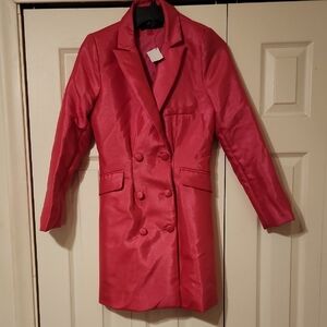 AKIRA Pink Double-Breasted Blazer Dress